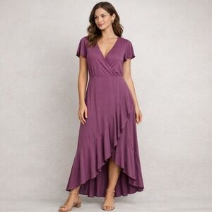 long sleeve blush maxi dress Women's Twisted Psyche Twist-Front Long Sleeve Maxi Dress in Pink